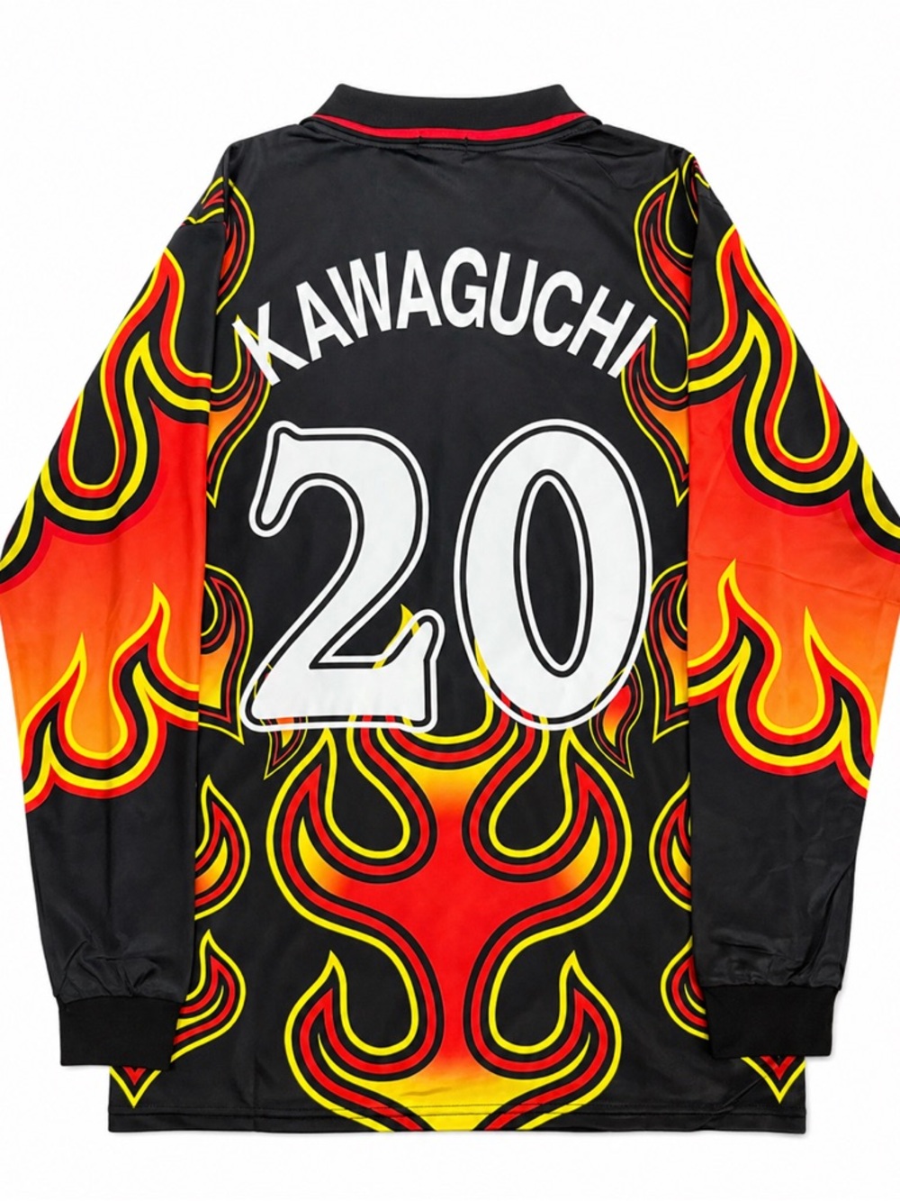 Kawaguchi #20 Japan 1998 Goalkeeper Black Flame Soccer Jersey Retro Fire S-L